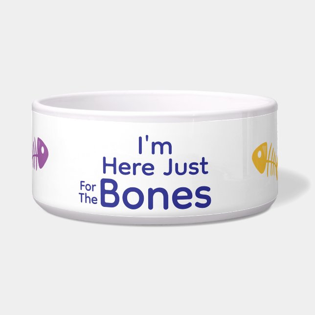 Design Your Own Cat Food Bowl - Fish Bone (Front)