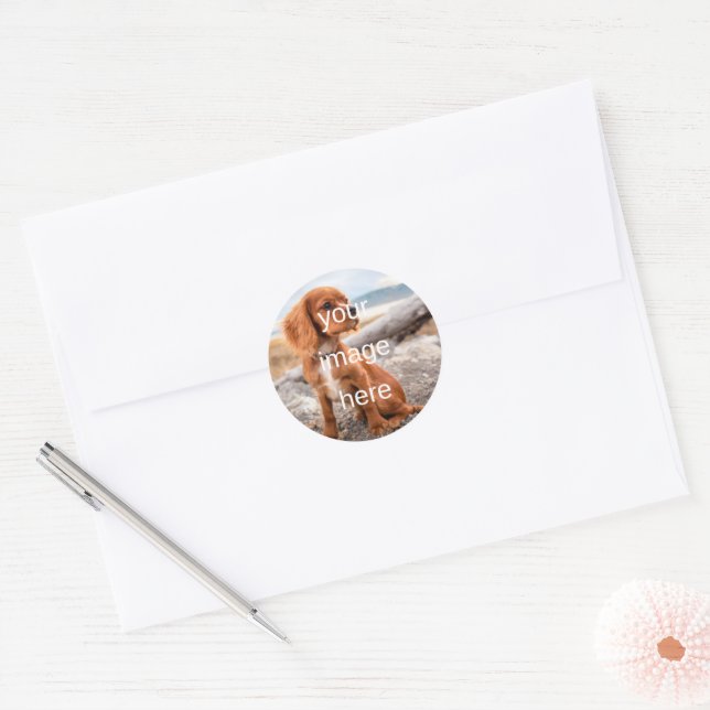 DESIGN YOUR OWN CLASSIC ROUND STICKER (Envelope)