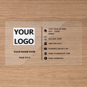 Design Your Own Clear Business Cards Example
