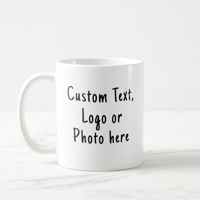 Design Your Own Coffee Mug - Custom Text (Left)