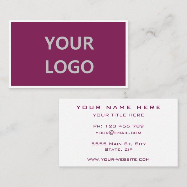 Design Your Own Color Business Card Temolate (Front/Back)