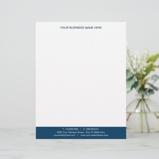 Design Your Own Color Business Letterhead Template (Standing Front)