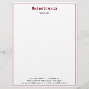 Design Your Own Color Framed Business Letterhead