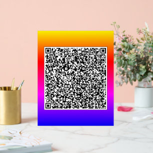 Design Your Own Color QR Code Acrylic Sign Example
