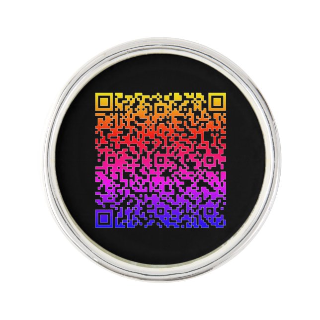 Design Your Own Color QR Code Lapel Pin Gift (Front)
