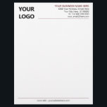 Design Your Own Colors Fonts Business Letterhead<br><div class="desc">Custom Colors and Font - Simple Personalized Professional Design Your Business Letterhead with Logo - Choose / add your favorite elements and text colors / font and size ! Resize and move or remove and add elements - Image / text with Customization tool ! Add Your Company Logo - Image...</div>