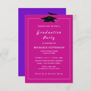 Design Your Own Colors Fonts Graduation Invitation