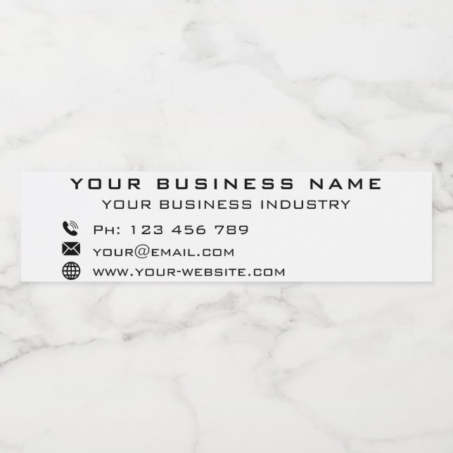 Design Your Own Company Bottle Labels Template (Single Label)