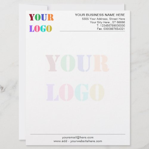 Design Your Own Company Branded Letterhead Example