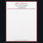 Design Your Own Company Letterhead Example<br><div class="desc">Custom Fonts and Colors - Design Your Own Simple Personalized Business Office Letterhead Template / Stationery - Add Your Name - Company / Address / Contact Information / More - Choose / Add Your Fonts / Size / Colors ! Resize and move or remove and add elements - Image /...</div>