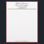 Design Your Own Company Letterhead Example<br><div class="desc">Custom Fonts and Colors - Design Your Own Simple Personalized Business Office Letterhead Template / Stationery - Add Your Name - Company / Address / Contact Information / More - Choose / Add Your Fonts / Size / Colors ! Resize and move or remove and add elements - Image /...</div>