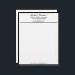 Design Your Own Company Letterhead Template<br><div class="desc">Custom Fonts and Colors - Design Your Own Simple Personalized Business Office Letterhead Template / Stationery - Add Your Name - Company / Address / Contact Information / More - Choose / Add Your Fonts / Size / Colors ! Resize and move or remove and add elements - Image /...</div>