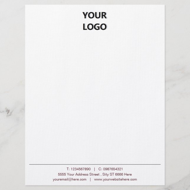 Design Your Own Company Letterhead Template (Front)