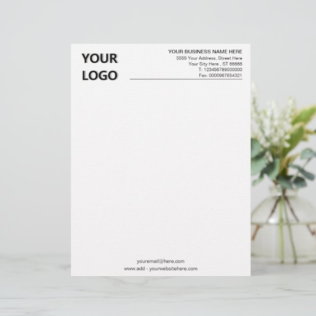 Design Your Own Company Letterhead with Logo (Standing Front)