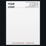 Design Your Own Company Logo Letterhead Example<br><div class="desc">Custom Colors and Fonts - Design Your Own Simple Personalized Business Letterhead with Logo - Add Your Logo - Image - Photo or QR Code / and name - Company / Address / Contact Information / More - Resize and move or remove and add elements - image / text with...</div>