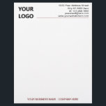 Design Your Own Company Logo Letterhead Example<br><div class="desc">Custom Colors and Fonts - Design Your Own Simple Personalized Business Letterhead with Logo - Add Your Logo - Image - Photo or QR Code / and name - Company / Address / Contact Information / More - Resize and move or remove and add elements - image / text with...</div>