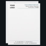 Design Your Own Company Logo Letterhead Template<br><div class="desc">Custom Colors and Fonts - Design Your Own Personalized Business Letterhead with Logo - Add Your Logo - Image Photo or QR Code / Name - Company / Address / Contact Information - Website / E-mail / Phone / More - Resize and move or remove and add elements / image...</div>