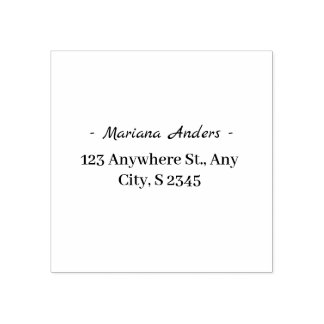 Design Your Own Contemporary Round Return Address Rubber Stamp