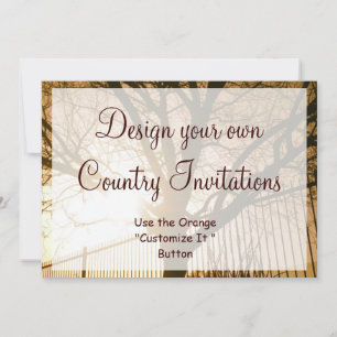 Design your Own Country Invitations Template Tree