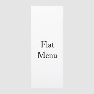 Design Your Own custom 4.25" x 11 Flat Menu
