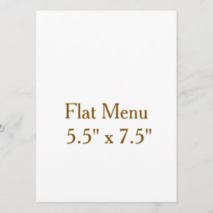 Design Your Own custom 5.5" x 7.5" Flat Menu