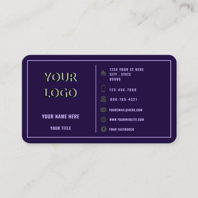 Design Your Own Custom Business Card Template (Front)