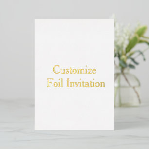 Design Your Own custom Classic (5" x 7") Foil Invitation