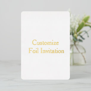 Design Your Own custom Classic (5" x 7") round Foil Invitation