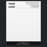 Design Your Own Custom Company Letterhead Template<br><div class="desc">Custom Colors and Fonts - Design Your Own Personalized Business Letterhead with Logo - Add Your Logo - Image - Photo or QR Code / Name - Company / Address - Contact Information / More - Resize and move or remove and add elements / image with Customization tool. Choose /...</div>