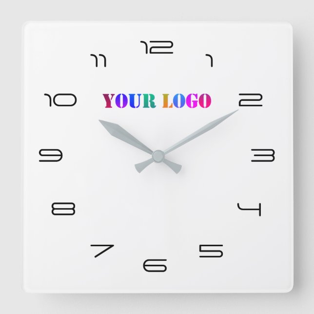 Design Your Own Custom Company Logo Business Clock (Front)