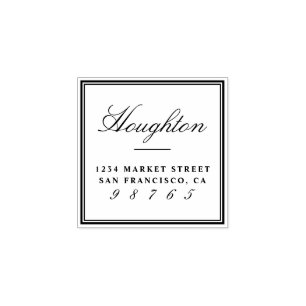 Design Your Own Custom Family Name Return Address Rubber Stamp