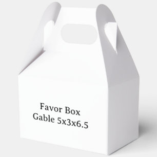 Design Your Own custom Gable 5x3x6.5 Favor Boxes