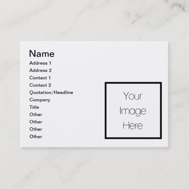 Design Your Own Custom Gift - Blank Business Card (Front)