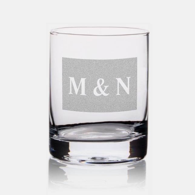 Design Your Own Custom Letter Personalized Wedding Rocks Glass (Glassware)