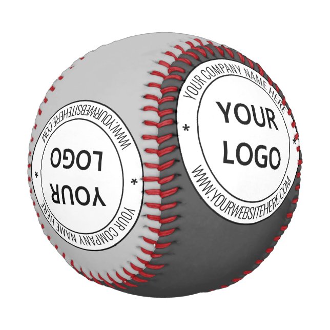 Design Your Own Custom Logo and Text Baseball (Angled)