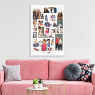 Design Your Own Custom Made Personalized 27 photo Canvas Print