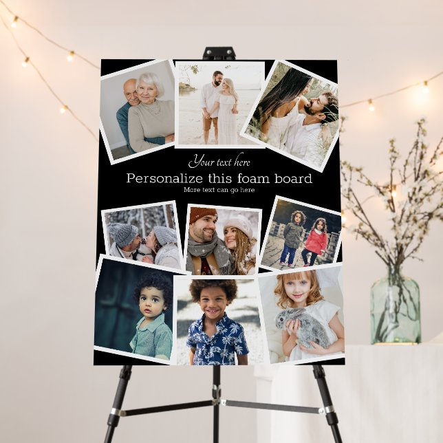Design Your Own Custom Made Personalized 9 photo Foam Board (In Situ (Stand))