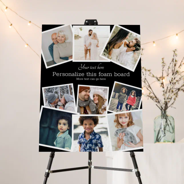 Design Your Own Custom Made Personalized 9 photo Foam Board | Zazzle