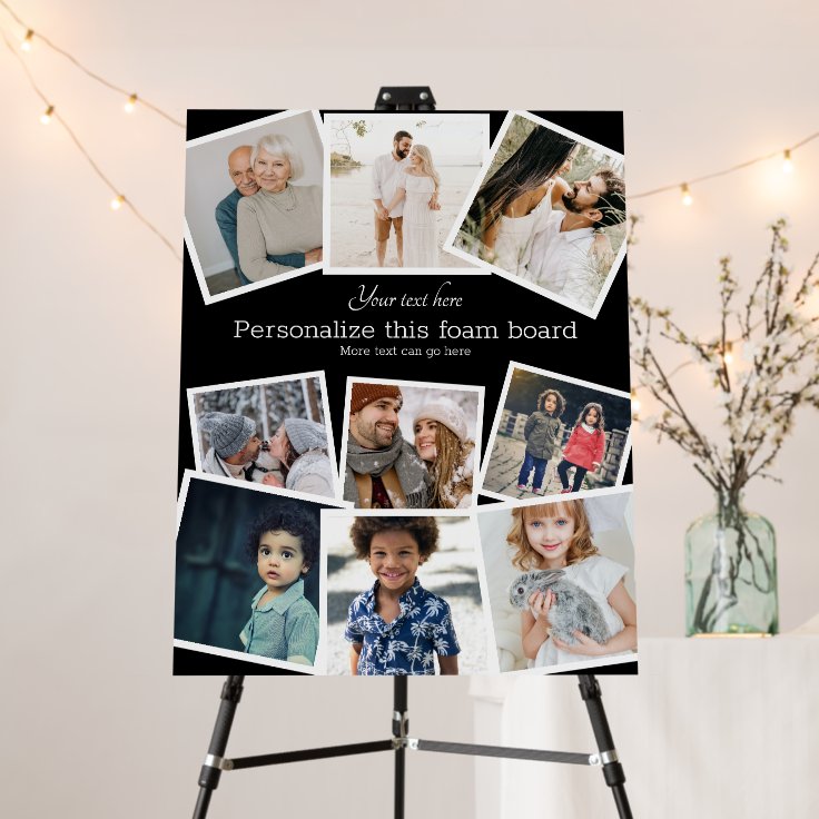 Design Your Own Custom Made Personalized 9 photo Foam Board | Zazzle
