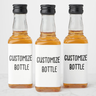 Design Your Own custom Mini Liquor Bottle Label