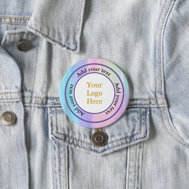 Design Your Own Custom Modern Logo Business  Button (In Situ)