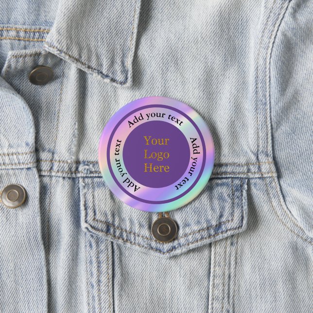 Design Your Own Custom Modern Logo Business  Button (In Situ)