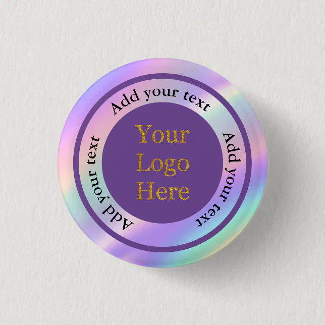 Design Your Own Custom Modern Logo Business Button | Zazzle