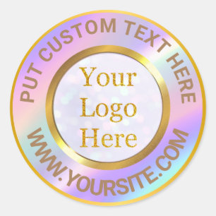Design Your Own Custom Modern Logo Business Classi Classic Round Sticker