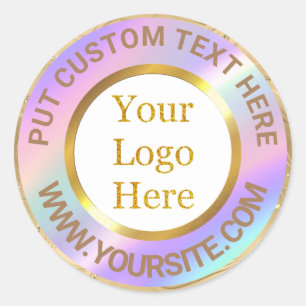 Design Your Own Custom Modern Logo Business Classi Classic Round Sticker