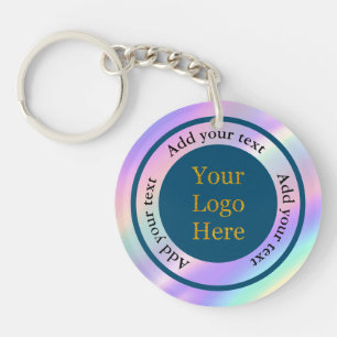 Design Your Own Custom Modern Logo Business Keychain
