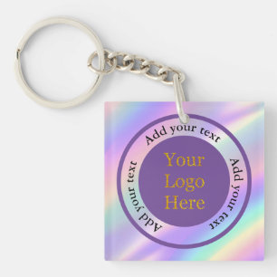 Design Your Own Custom Modern Logo Business Keychain