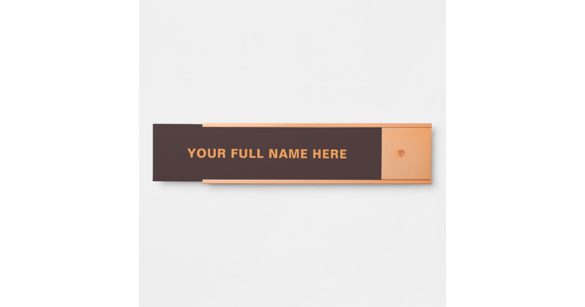 Design Your Own Custom Name Door Sign Example | Zazzle