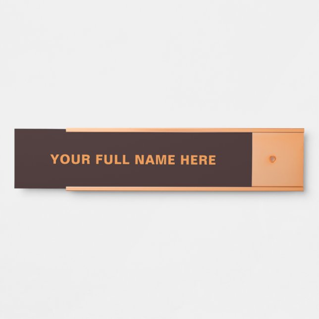 Design Your Own Custom Name Door Sign Example (Front)