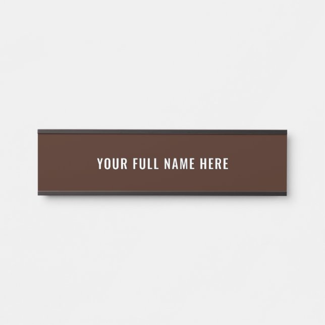 Design Your Own Custom Name Door Sign Template (Front)